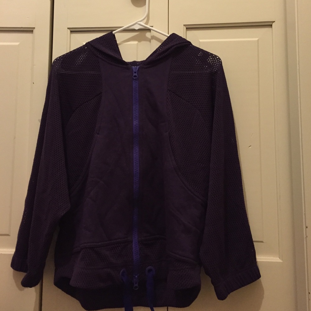 Adidas by Stella McCartney Purple Mesh Zip Hoodie